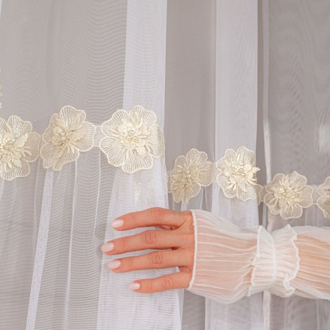 ISEN Firana gotowa na przelotkach, 250x140cm, kolor biały 625728/FGP/001/140250/1