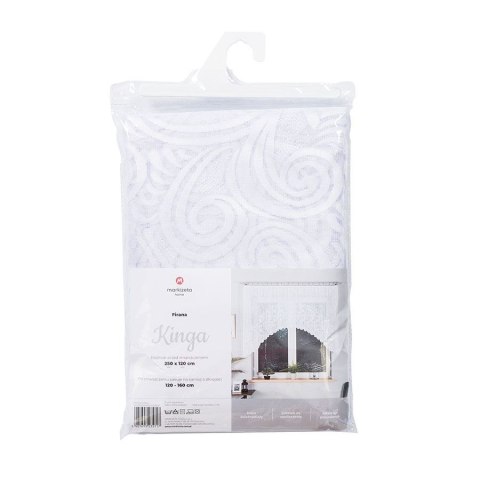 KINGA Firanka żakardowa gotowa, 160x330 cm, kolor biały 023391/FBL/001/330160/1