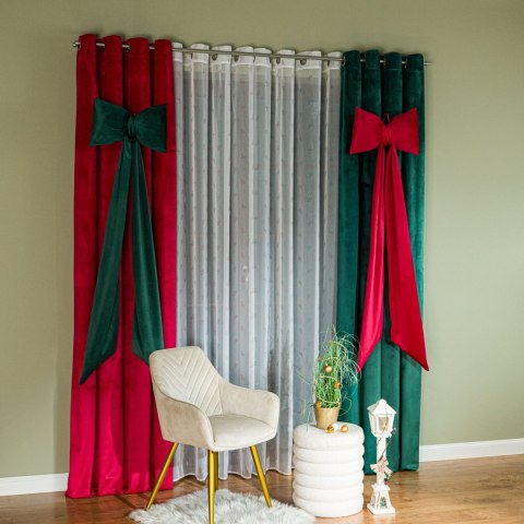 KOKARDA Poduszka welwetowa z wypełnieniem silikonowym, 30x50cm z szarfą 25x290cm, kolor 010 ciemny zielony, butelkowy VELVI0/SIL