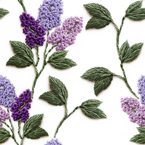 KWIATY BZU Z EFEKTEM WYSZYWANIA Tkanina dekoracyjna typu MILAS, szer. 150cm, kolor biały D00327/MIL/001/150000/1