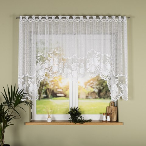 PELAGIA Firanka żakardowa gotowa, 135x300cm, kolor biały 361250/FBL/001/300135/1