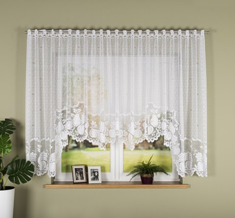 PELAGIA Firanka żakardowa gotowa, 160x400cm, kolor biały 361250/FBL/001/400160/1