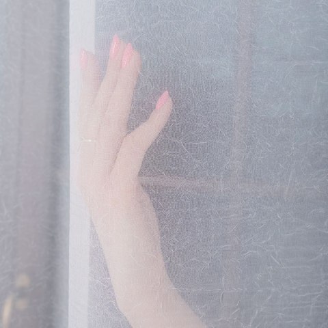 Woal kreszowany z ołowianką, wys. 280cm, kolor biały 002301/OLO/001/000280/1