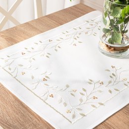 ZIELONA MELODIA Bieżnik z haftem, 50x100cm, kolor biały 291829/KSP/L01/050100/1