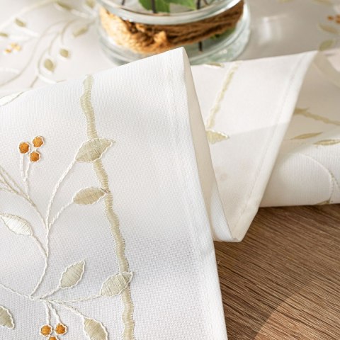 ZIELONA MELODIA Bieżnik z haftem, 50x100cm, kolor biały 291829/KSP/L01/050100/1