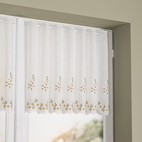 Zazdrostka haftowana w kwiaty, wys. 60 cm, kolor 010 jasny kremowy 224338/684/010/000060/1