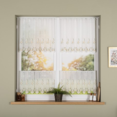 Zazdrostka haftowana w kwiaty, wys. 60 cm, kolor 010 jasny kremowy 224338/684/010/000060/1