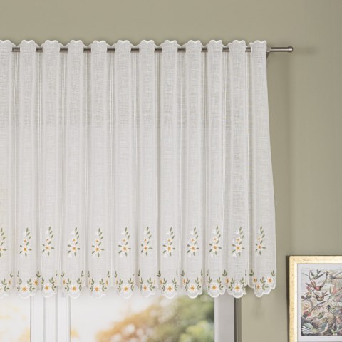 Zazdrostka haftowana w kwiaty, wys. 90 cm, kolor 010 jasny kremowy 224338/684/010/000090/1
