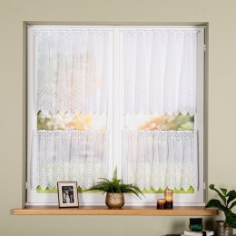 Zazdrostka żakardowa z samym dołem, wys. 70cm, kolor biały 362870/000/001/000070/1