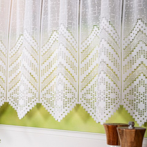 Zazdrostka żakardowa z samym dołem, wys. 70cm, kolor biały 362870/000/001/000070/1