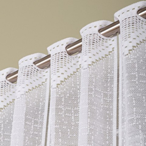 Zazdrostka żakardowa z samym dołem, wys. 90cm, kolor biały 362870/000/001/000090/1