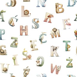 ALFABET Tkanina dekoracyjna typu MILAS, szer. 150cm, kolor 001 biały D00371/MIL/001/150000/1