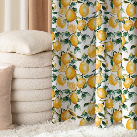 CYTRYNY Tkanina dekoracyjna typu MILAS, szerokość 150cm, kolor 001 biały D00325/MIL/001/150000/1