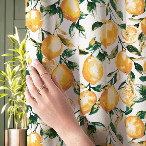 CYTRYNY Tkanina dekoracyjna typu MILAS, szerokość 150cm, kolor 001 biały D00325/MIL/001/150000/1