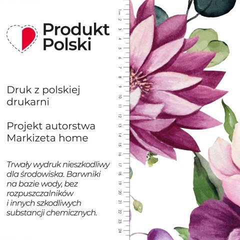 DALIA Tkanina dekoracyjna NINA WODOODPORNA, szer.160cm, kolor 013 biały z różowym D00074/NIW/013/160000/1
