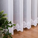 Firanka haftowana ze wzorem na samym dole, wys. 300cm, kolor biały 122516/000/001/000300/1