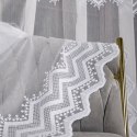 Firanka haftowana ze wzorem pasowym, wys. 170cm, kolor biały FH0024/768/001/000170/1