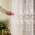 Firanka z aplikacją na markizecie ze wzorem pasowym, wys. 250cm, kolor biały 122467/433/001/000250/1