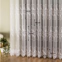 Firanka z aplikacją na markizecie ze wzorem pasowym, wys. 250cm, kolor biały 122467/433/001/000250/1