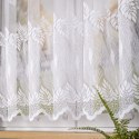 Firanka żakardowa ze wzorem pasowym, wys. 150cm, kolor biały 049365/000/001/000150/1