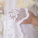 Firanka żakardowa ze wzorem pasowym, wys. 170cm, kolor biały 049365/000/001/000170/1