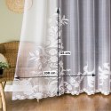 Firanka żakardowa ze wzorem rosnącym, wys. 250cm, kolor biały 054452/000/001/000250/1