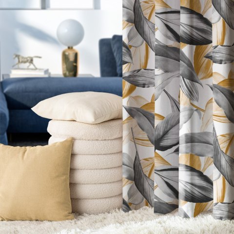 PERUGA Tkanina dekoracyjna typu MILAS, szer. 150cm, kolor 008 musztardowy D00008/MIL/008/150000/1