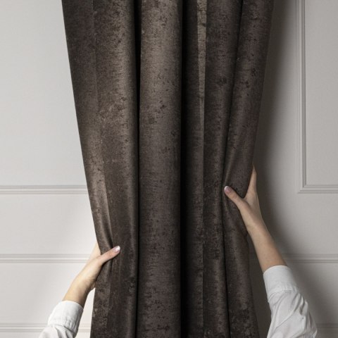 SOFT Tkanina dekoracyjna, wys. 285cm, kolor 009 ciemny chłodny brązowy TD0035/TDP/009/000285/1