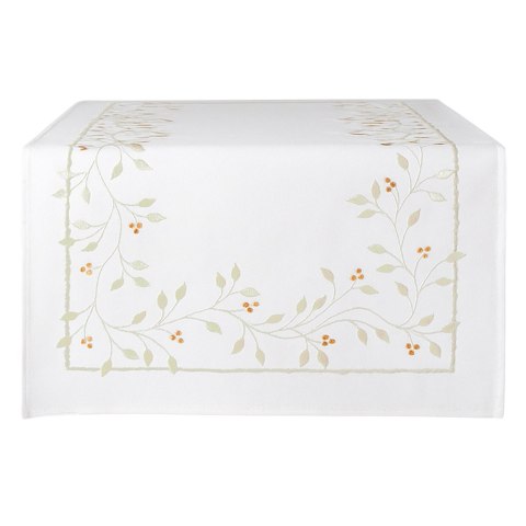 ZIELONA MELODIA Bieżnik z haftem, 50x100cm, kolor biały 291829/KSP/L01/050100/1