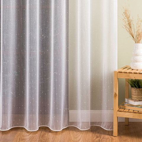 Firanka fantazyjna z ołowianką, wys. 300cm, kolor biały 004901/OLO/001/000300/1