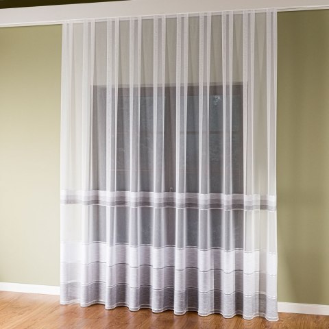 Firanka fantazyjna z ołowianką, wys. 300cm, kolor 004 jasny szary 001834/OLO/004/000300/1