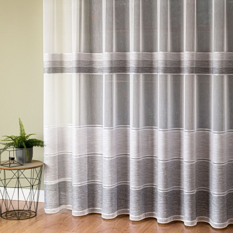 Firanka fantazyjna z ołowianką, wys. 300cm, kolor 006 szarobeżowy 001834/OLO/006/000300/1