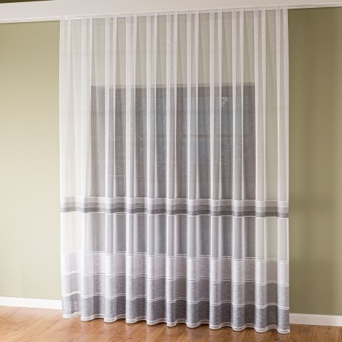 Firanka fantazyjna z ołowianką, wys. 300cm, kolor 006 szarobeżowy 001834/OLO/006/000300/1