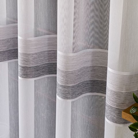 Firanka fantazyjna z ołowianką, wys. 300cm, kolor 006 szarobeżowy 001834/OLO/006/000300/1