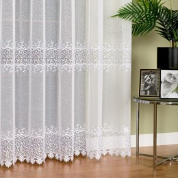 Firanka z aplikacją, dwupasowa, wys. 290cm, kolor 010 offwhite APL003/433/010/000290/1