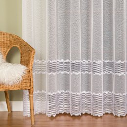 Firanka z aplikacją, dwupasowa, wys. 290cm, kolor 010 offwhite APL004/433/010/000290/1