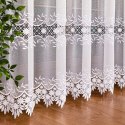 Firanka z aplikacją na markizecie, dwupasowa, wys. 280cm, kolor biały 122739/433/001/000280/1