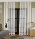 Firanka z aplikacją na markizecie, dwupasowa, wys. 280cm, kolor biały 122739/433/001/000280/1