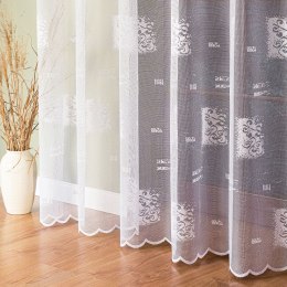 Firanka żakardowa ze wzorem po całości, wys. 250cm, kolor biały 626928/000/001/000250/1