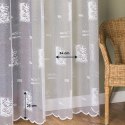 Firanka żakardowa ze wzorem po całości, wys. 250cm, kolor biały 626928/000/001/000250/1