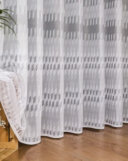 Firanka żakardowa ze wzorem po całości, wys. 280cm, kolor biały 625907/000/001/000280/1