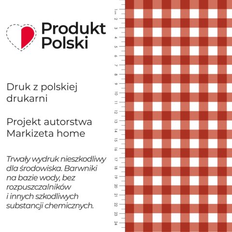 KRATA GRILOWA UCZTA Tkanina dekoracyjna NINA WODOODPORNA, szer. 160cm, kolor 003 czerwony D00419/NIW/003/160000/1
