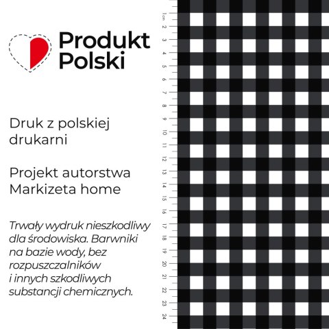 KRATA KLASYCZNY GRIL Tkanina dekoracyjna NINA WODOODPORNA, szer. 160cm, kolor 006 czarny D00422/NIW/006/160000/1