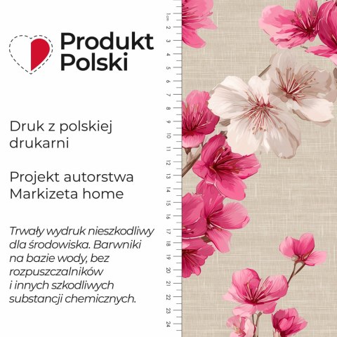 KWIATY KEIKO Tkanina dekoracyjna BLACKOUT, szer.145cm, kolor 004 beżowy D00438/BLC/004/145000/1