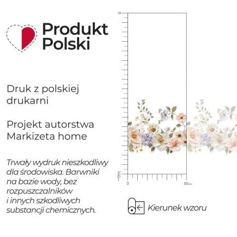 KWIATY Z EFEKTEM WYSZYWANIA Firanka żakardowa gotowa na prosto 023456, 140x240cm, kolor biały P00178/FB