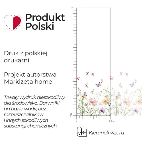 ŁĄKA Z MOTYLAMI Firanka żakardowa 023456, wys. 160cm, kolor 009 wielokolorowy D00431/000/009/000160/1