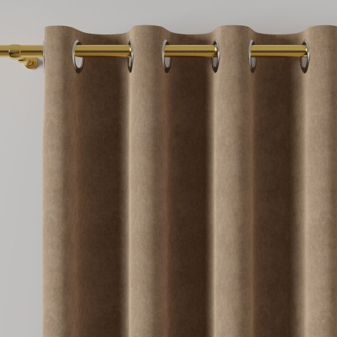 MILAS Zasłona gotowa na przelotkach, 260x140cm, kolor 007 ciemny kawowy MILAS0/ZGP/007/140260/1