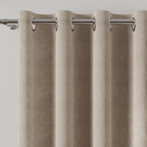 MILAS Zasłona gotowa na przelotkach, 260x140cm, kolor 375 szarobeżowy MILAS0/ZGP/375/140260/1