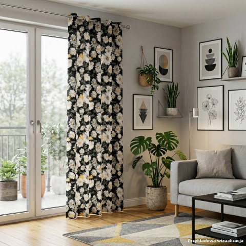 STOKROTKI TESS Tkanina dekoracyjna BLACKOUT, szer.145cm, kolor 006 czarny D00437/BLC/006/145000/1