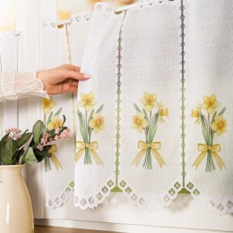ŻONKIL Zazdrostka żakardowa 626119, wys. 50cm, kolor 008 żółty D00427/ZAZ/008/000050/1
